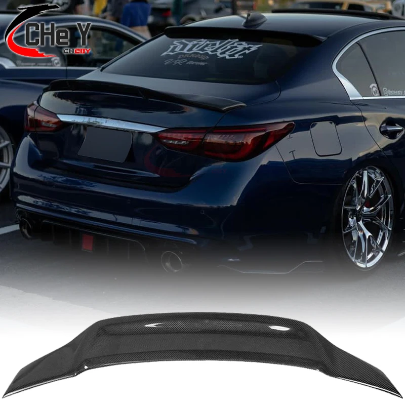 For 2013-2023 Infiniti Q50 Q50S Q50L CT1 R Style Gloss Black Real Forged Carbon Fiber Rear Spoiler Trunk Wing FRP
For 2013-2023 Infiniti Q50 Q50S Q50L CT1 R Style Gloss Black Real Forged Carbon Fiber Rear Spoiler Trunk Wing FRP