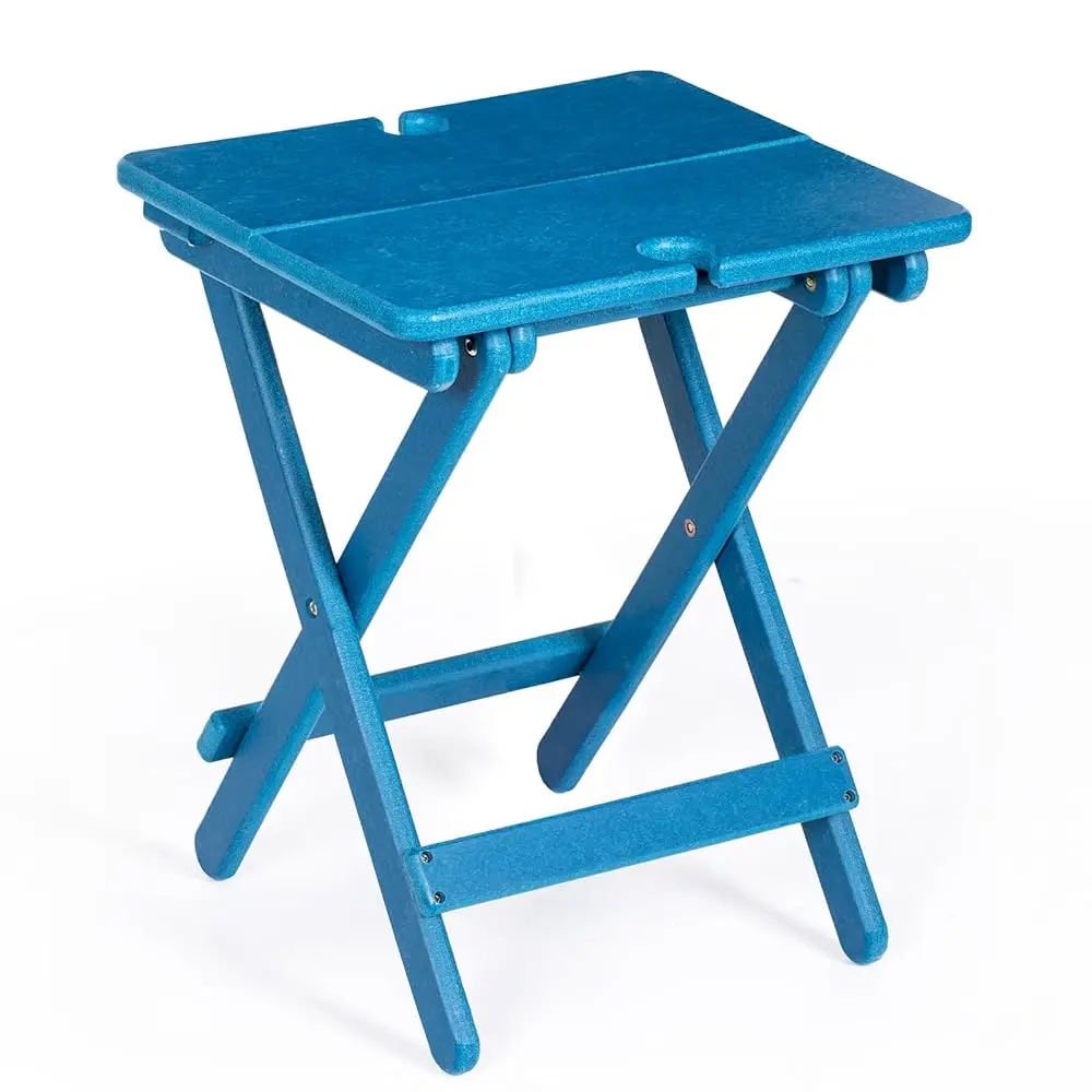Portable Folding Side Table, Outdoor Adironda Side Table With X-Type Frame, Hdpe Small Patio Table, Weather Resistant End Table
Portable Folding Side Table, Outdoor Adironda Side Table With X-Type Frame, Hdpe Small Patio Table, Weather Resistant End Table