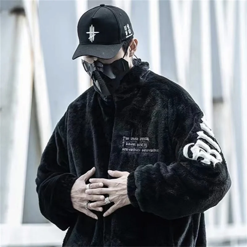 2025 New Spring Y2k Men's Rabbit Fur Jacket Coats Hip Hop Cross Letters Winter Streetwear Casual Harajuku Coats Zip Up Outwear
2025 New Spring Y2k Men's Rabbit Fur Jacket Coats Hip Hop Cross Letters Winter Streetwear Casual Harajuku Coats Zip Up Outwear