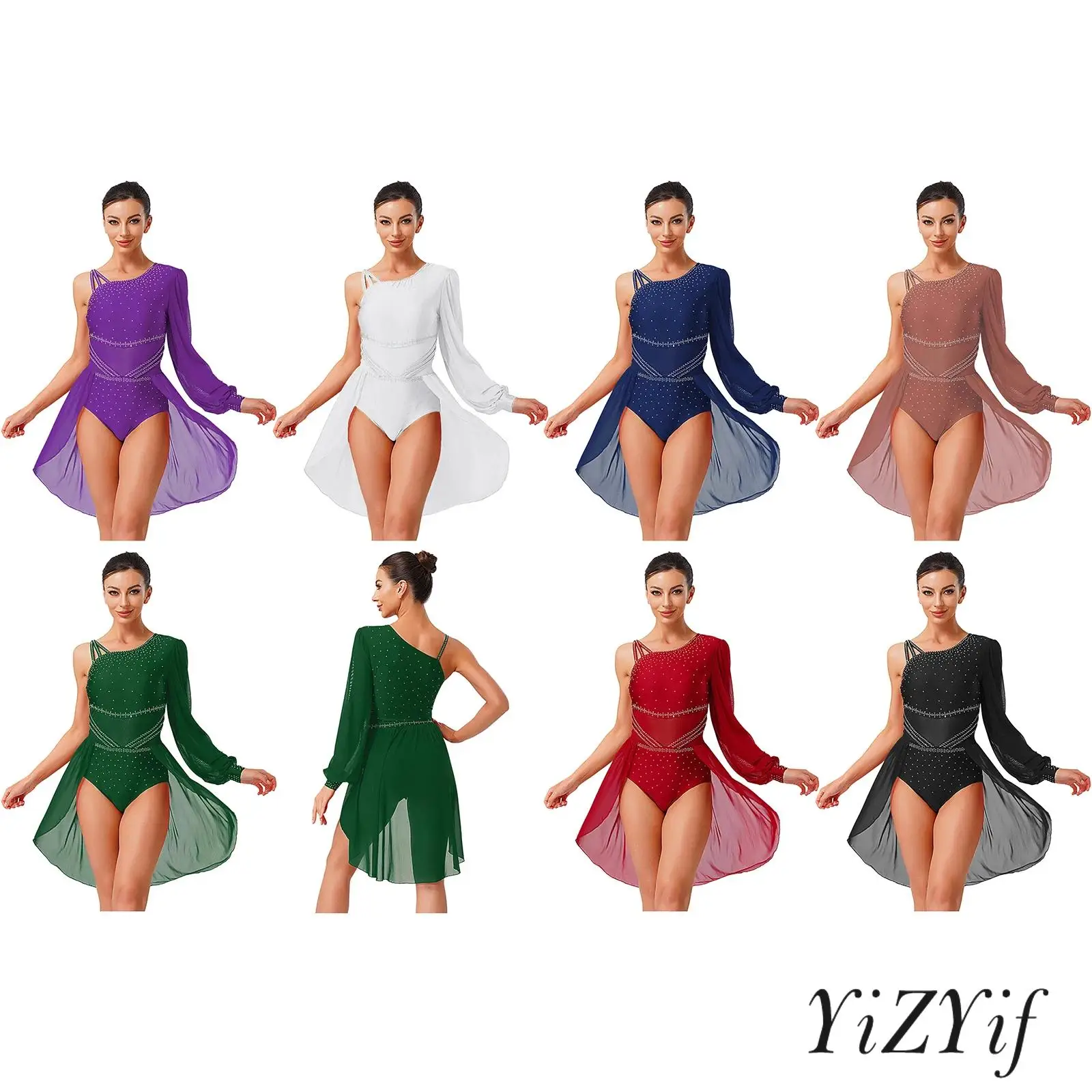 2025 New Women Fashion Solid Color One-shoulder Single Sleeve Rhinestone Asymmetrical Rhythm Latin Dress for Performance Dancing
2025 New Women Fashion Solid Color One-shoulder Single Sleeve Rhinestone Asymmetrical Rhythm Latin Dress for Performance Dancing