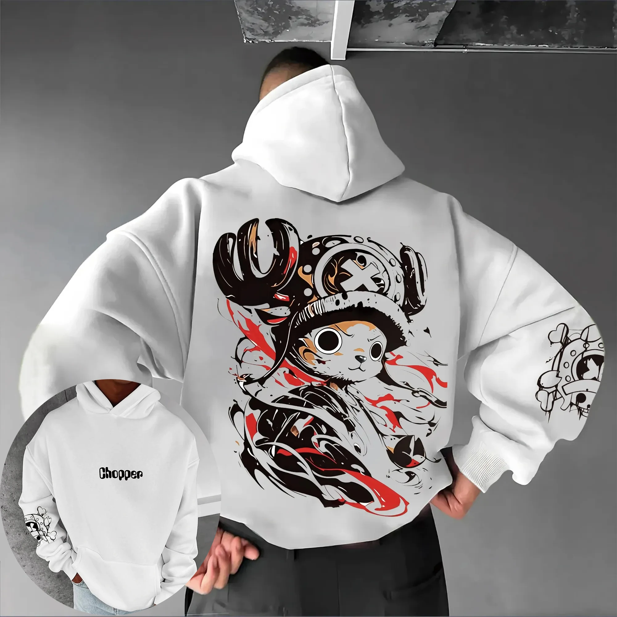 ONE PIECE Spring/Autumn Men's Hoodies New Tony Tony Chopper Anime Printed Loose Casual Street Hip Hop Parent Child Top
ONE PIECE Spring/Autumn Men's Hoodies New Tony Tony Chopper Anime Printed Loose Casual Street Hip Hop Parent Child Top