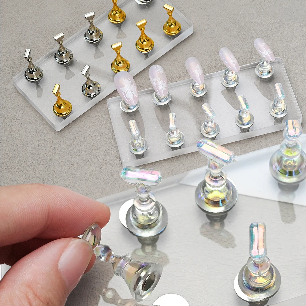 10Pcs/pack Aurora Magnetic Nail Holder With Base Press On Nail Art Display Showing Shelf for Beginner Manicure Practice Stand#TD
10Pcs/pack Aurora Magnetic Nail Holder With Base Press On Nail Art Display Showing Shelf for Beginner Manicure Practice Stand#TD
