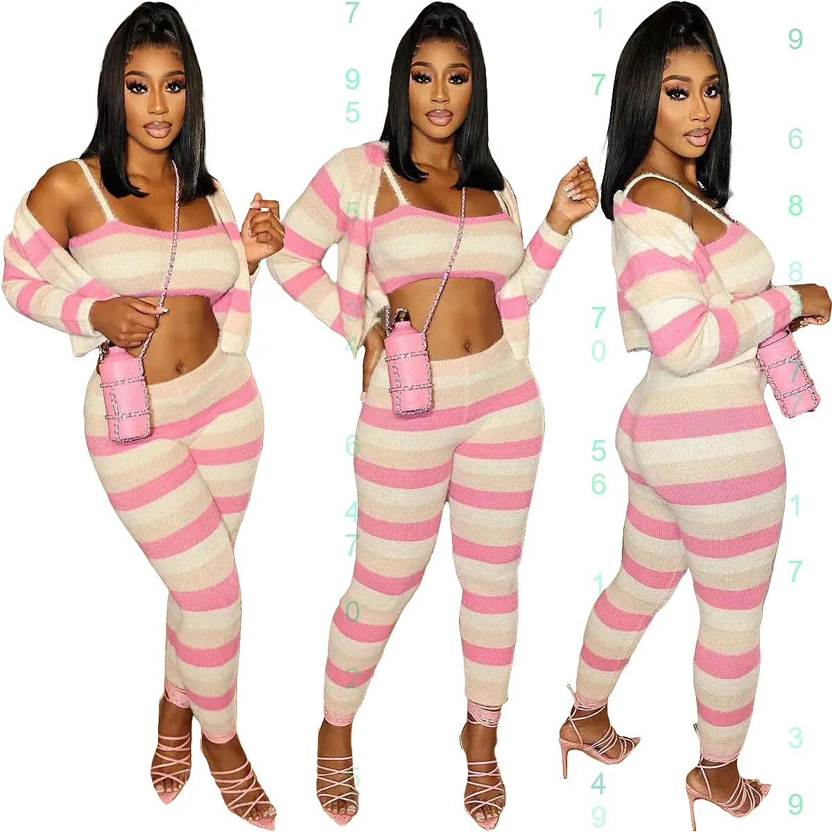 Knitted Multicolor Sports Matching Set Jumpsuit Pants Playsuit Women Tracksuit Casual Three Piece Outfit
Knitted Multicolor Sports Matching Set Jumpsuit Pants Playsuit Women Tracksuit Casual Three Piece Outfit