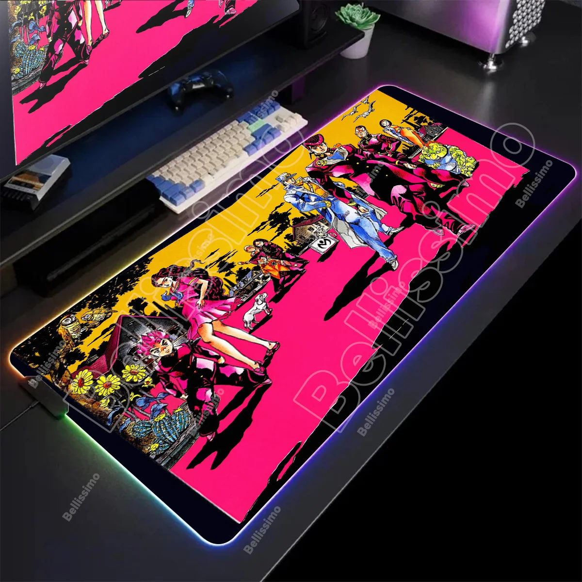 XXL RGB коврик для мыши Jojo Bizarre Adventure компьютерные большие светодиодные коврики для стола 90x40 см с подсветкой коврик для клавиатуры светящиеся коврики для мыши
XXL RGB коврик для мыши Jojo Bizarre Adventure компьютерные большие светодиодные коврики для стола 90x40 см с подсветкой коврик для клавиатуры светящиеся коврики для мыши