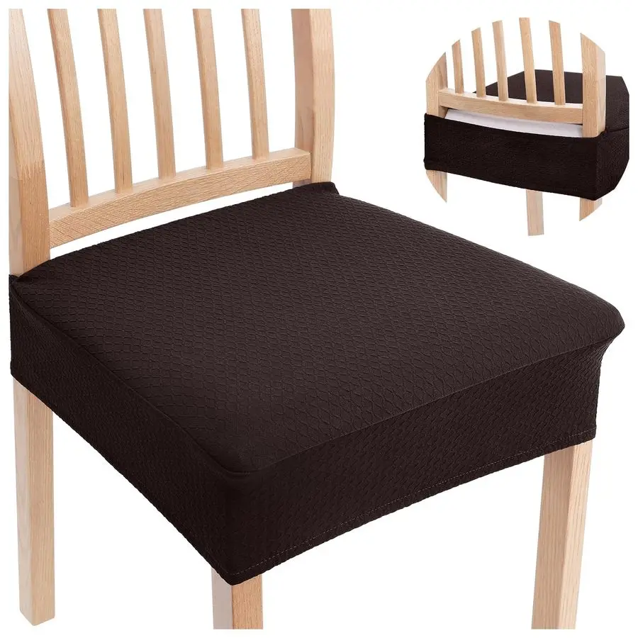 Эластичные жаккардовые чехлы для стульев в столовую, комплект из 6 штук, съемные моющиеся защитные чехлы для сидений, без задних накладок
Эластичные жаккардовые чехлы для стульев в столовую, комплект из 6 штук, съемные моющиеся защитные чехлы для сидений, без задних накладок