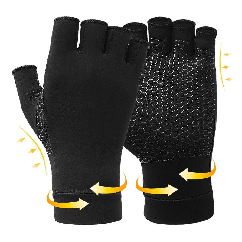Copper Compression Fingerless Gloves for Arthritis Pain Relief Anti-Slip Carpal Tunnel Gloves for Work Fitness Recovery Typing
Copper Compression Fingerless Gloves for Arthritis Pain Relief Anti-Slip Carpal Tunnel Gloves for Work Fitness Recovery Typing