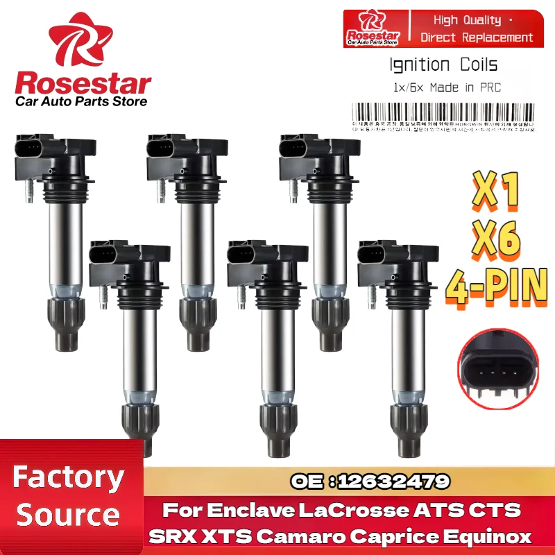for Buick Enclave Cadillac ATS CTS SRX XTS Chevrolet Camaro Caprice Equinox Impala Malibu Ignition Coil U5130 12632479 1/6pcs
for Buick Enclave Cadillac ATS CTS SRX XTS Chevrolet Camaro Caprice Equinox Impala Malibu Ignition Coil U5130 12632479 1/6pcs