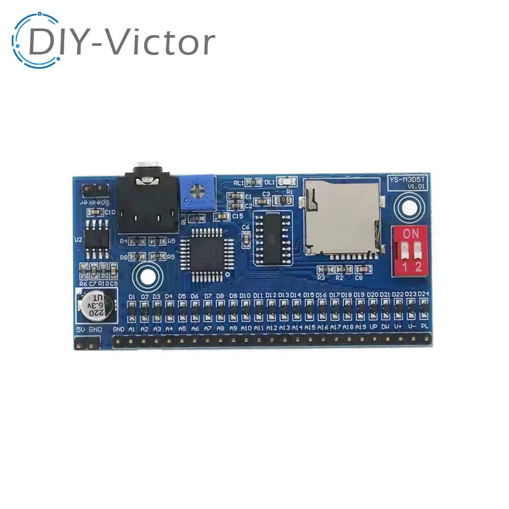 Voice player module, MP3 trigger, play once, Microcontroller, DIY control, M3D5T advertising
Voice player module, MP3 trigger, play once, Microcontroller, DIY control, M3D5T advertising