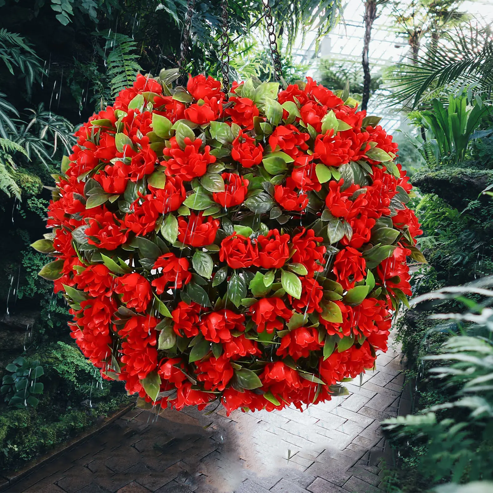 1pc Flower Ball Light Outdoor Hanging Lamp For Garden Lawn Villa Party Led Solar Warm Light Decorative Solar Lamp
1pc Flower Ball Light Outdoor Hanging Lamp For Garden Lawn Villa Party Led Solar Warm Light Decorative Solar Lamp