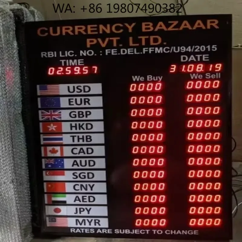 Smart LED Exchange Rate Board, Digital High Definition Panel for Commercial Financial Venue Real-time Data Display
Smart LED Exchange Rate Board, Digital High Definition Panel for Commercial Financial Venue Real-time Data Display