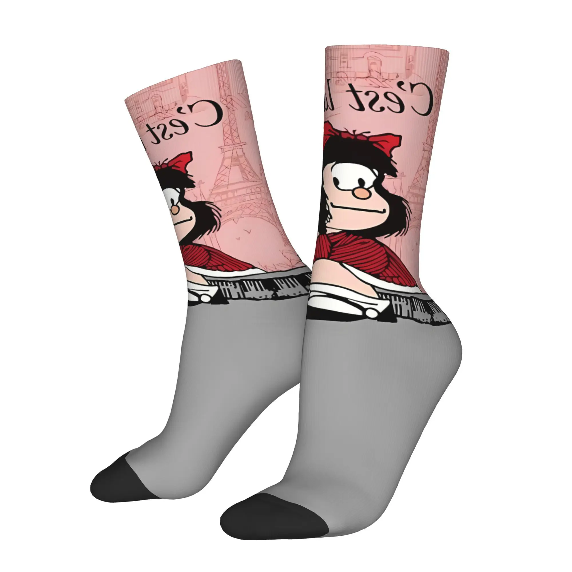 Симпатичные мужские носки Mafalda с принтом из полиэстера 
Симпатичные мужские носки Mafalda с принтом из полиэстера