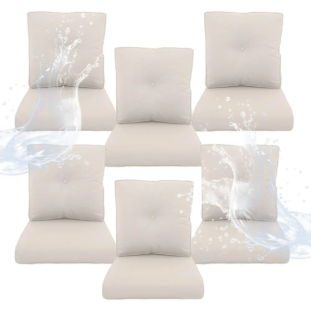 Outdoor Chair Cushions 6 Sets- 22 * 24" Patio urniture Cushions with Removable Cover, 28D High Density Sponge illing Outdoor Pat
Outdoor Chair Cushions 6 Sets- 22 * 24" Patio urniture Cushions with Removable Cover, 28D High Density Sponge illing Outdoor Pat