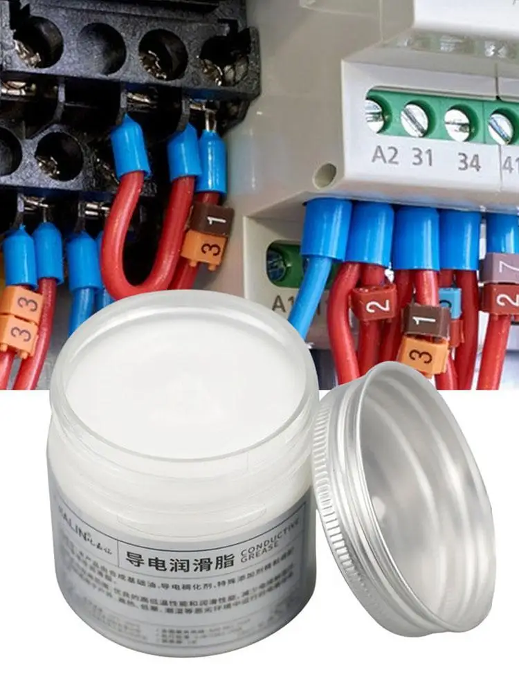 100g Electric Contact Grease Conductive Paste Electricity Compound Grease for Low Resistance Value for Household Appliances
100g Electric Contact Grease Conductive Paste Electricity Compound Grease for Low Resistance Value for Household Appliances