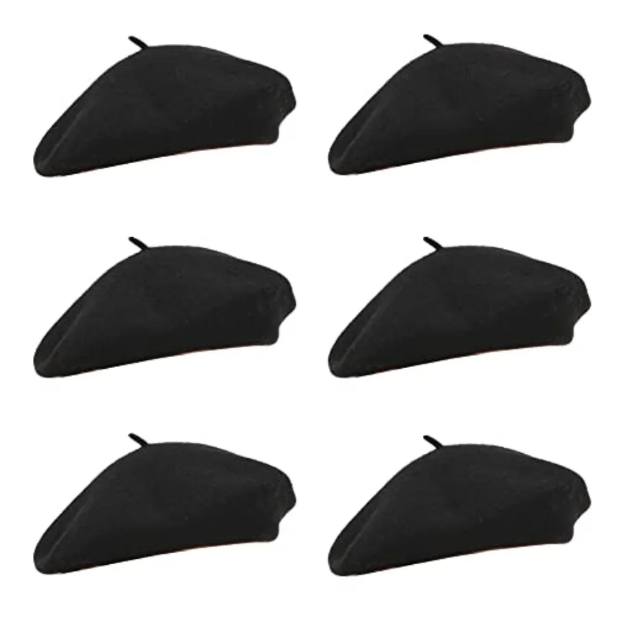 6 Pieces Berets for Women, Wool French Beret Hats for Women Costumes Artist Painter Caps Solid Color Style
6 Pieces Berets for Women, Wool French Beret Hats for Women Costumes Artist Painter Caps Solid Color Style