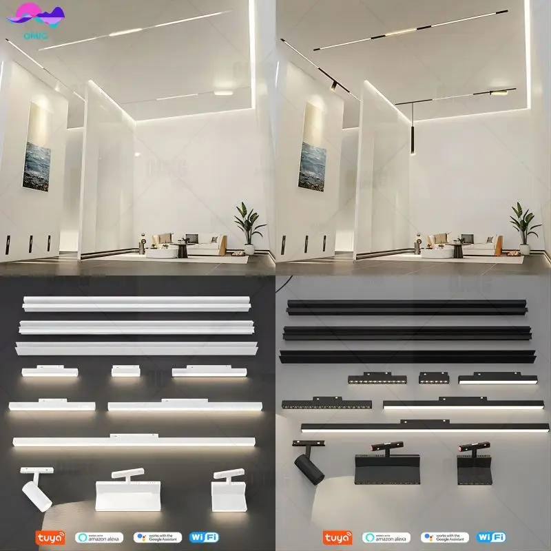 Smart LED Magnetic Track Light Dimmable 48V Pendant Spot Lamp Magnet Flexible Fixture Rail Modern Changeable Design System Type
Smart LED Magnetic Track Light Dimmable 48V Pendant Spot Lamp Magnet Flexible Fixture Rail Modern Changeable Design System Type