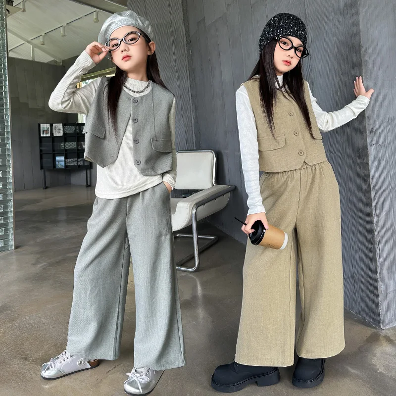 Design junior girls clothes set Round neck vest+cotton t-shirt+Wide leg pants 3pcs teenage kids clothing suit chidren outfits 14
Design junior girls clothes set Round neck vest+cotton t-shirt+Wide leg pants 3pcs teenage kids clothing suit chidren outfits 14