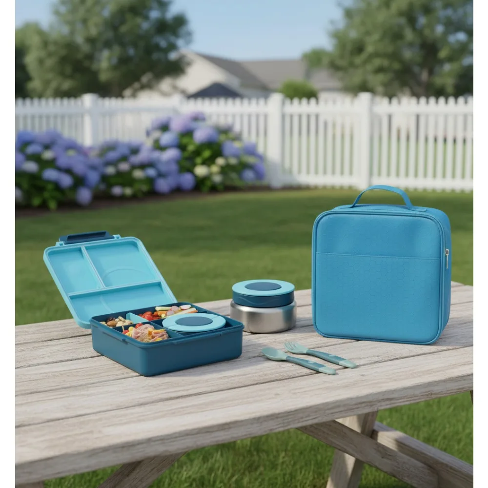 Детский ланч-бокс Bento с суповым термосом на 8 унций, герметичными контейнерами и изолированной сумкой для школы - синий
Детский ланч-бокс Bento с суповым термосом на 8 унций, герметичными контейнерами и изолированной сумкой для школы - синий