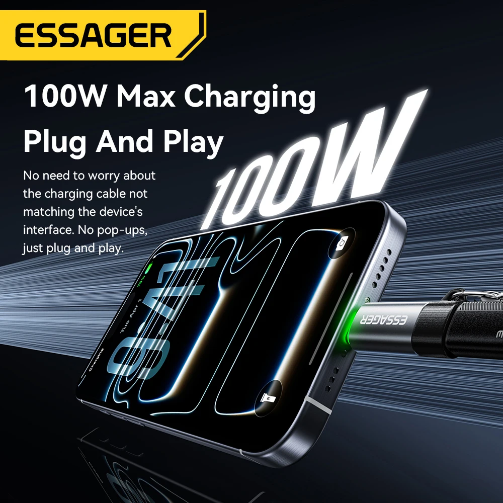 Essager Type-C Smart Power-Off Adapter USB Type C Female to Type C Male Adapter 5A Fast Charging Convertor For iPhone Macbook
Essager Type-C Smart Power-Off Adapter USB Type C Female to Type C Male Adapter 5A Fast Charging Convertor For iPhone Macbook