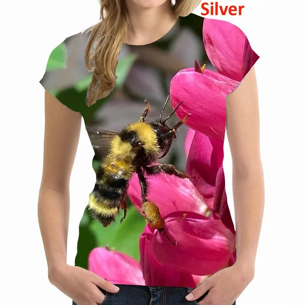 Women's Fashion 3d Printed T-Shirt Funny Cool Bee T Shirt Summer Short Sleeve Tees Tops
Women's Fashion 3d Printed T-Shirt Funny Cool Bee T Shirt Summer Short Sleeve Tees Tops