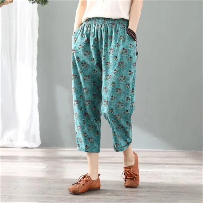 Women Clothes Trendy Vintage Ethnic Style Print Y2K Beach Harem Pants Elastic Waist Cotton Trousers Casual Loose Pantalon Z445
Women Clothes Trendy Vintage Ethnic Style Print Y2K Beach Harem Pants Elastic Waist Cotton Trousers Casual Loose Pantalon Z445