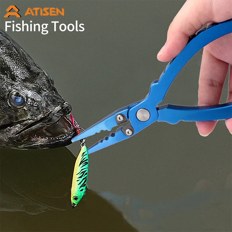 Fishing Tongs, Ultra Light Aluminum Fishing Gear Tongs with Tungsten Steel Braided Cutter, Sheath and Lanyard, Hook Remover, Sal
Fishing Tongs, Ultra Light Aluminum Fishing Gear Tongs with Tungsten Steel Braided Cutter, Sheath and Lanyard, Hook Remover, Sal