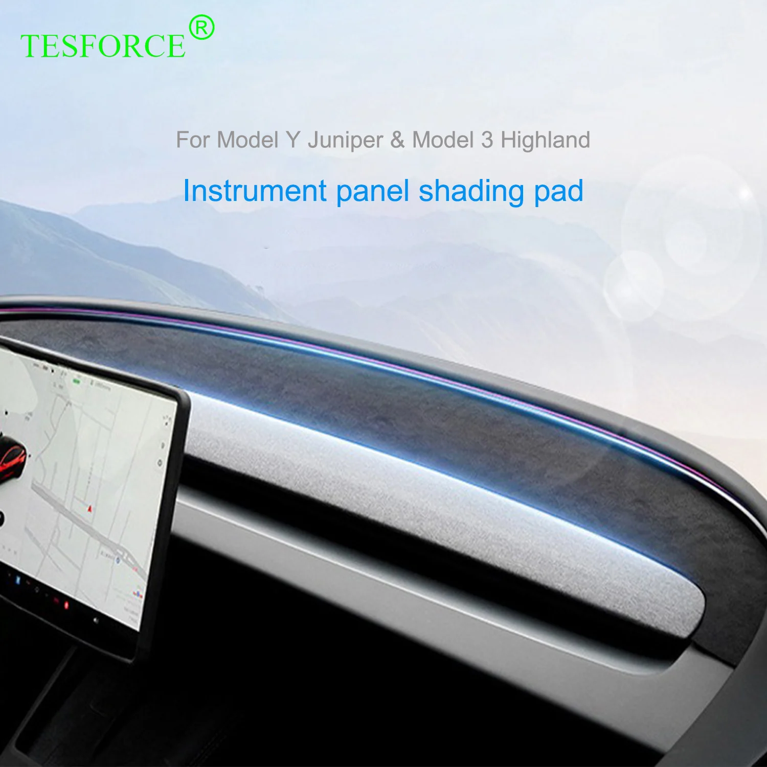 For Tesla Model Y Juniper Instrument Panel Shading Pad for Model Y/3 2017-2025 Center Instrument Anti Reflective Pad Suede Mat
For Tesla Model Y Juniper Instrument Panel Shading Pad for Model Y/3 2017-2025 Center Instrument Anti Reflective Pad Suede Mat