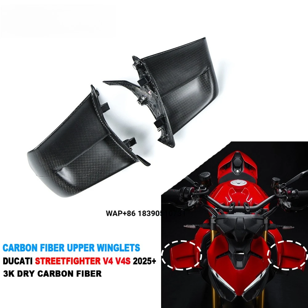 Dry Carbon Fiber Motorcycle Left Righr Upper Winglets for Streetfighter V4 V4S 2025
Dry Carbon Fiber Motorcycle Left Righr Upper Winglets for Streetfighter V4 V4S 2025