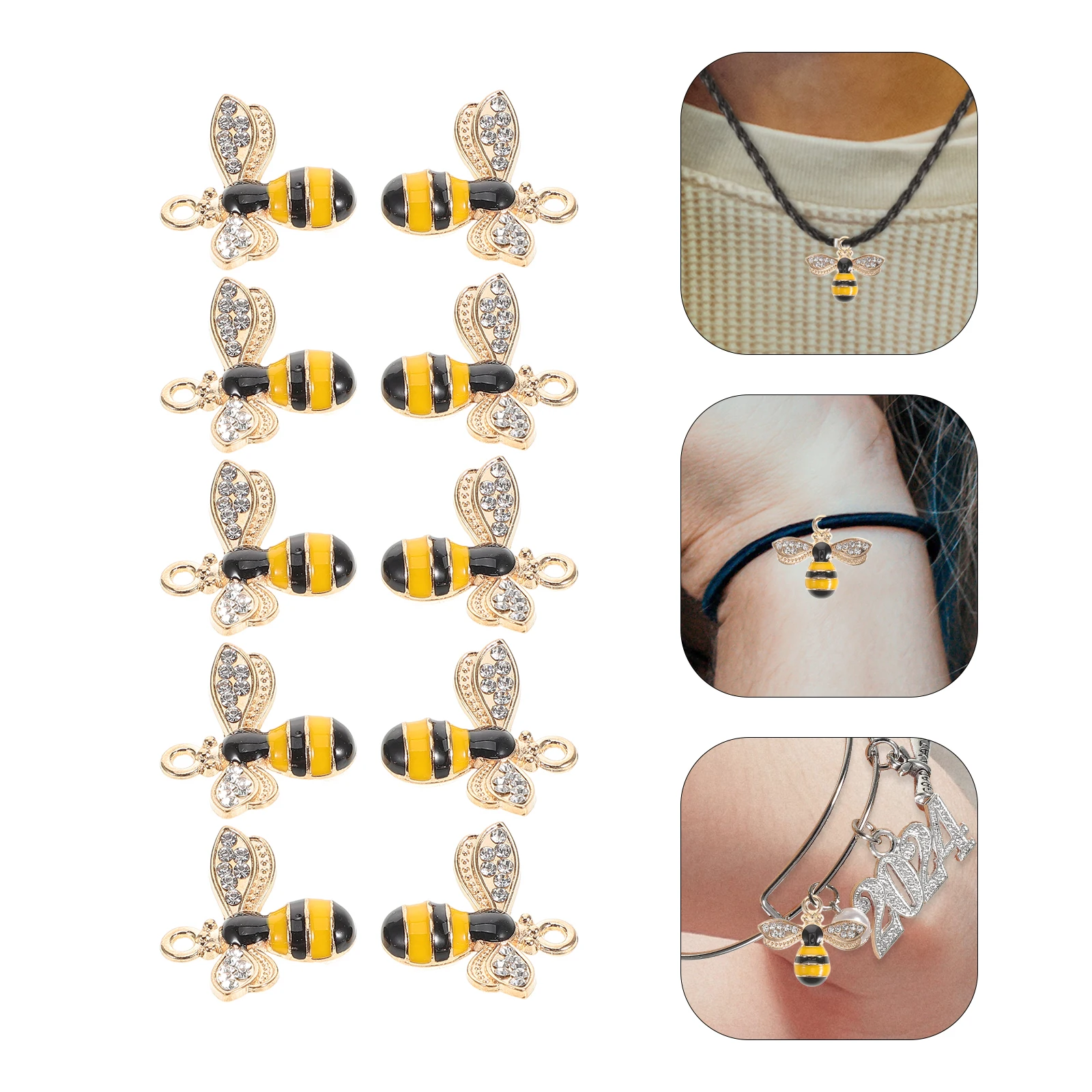 20pcs Pendant Charms for Bracelets DIY Jewelry Alloy Pendants Bees Silver Necklace Craft Supplies Elastic Band
20pcs Pendant Charms for Bracelets DIY Jewelry Alloy Pendants Bees Silver Necklace Craft Supplies Elastic Band