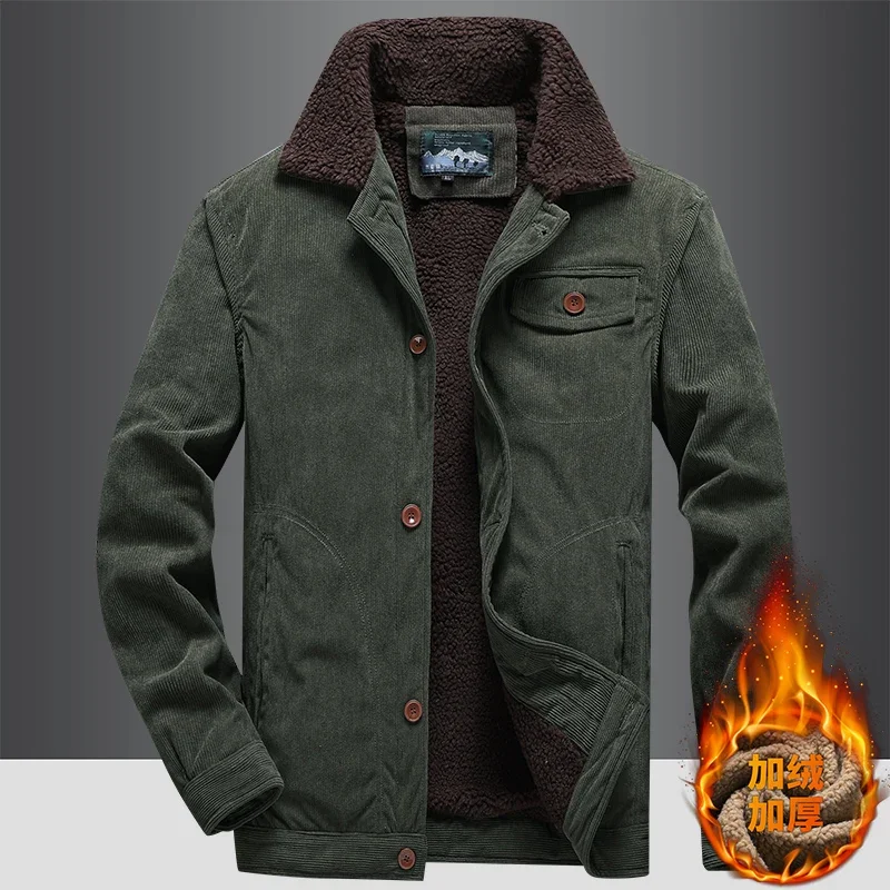 Men Corduroy Jackets New Winter Fleece Warm Parkas Coats Jacket Plush Retro Short Style Button Thick Winter Warm Jacket 1852
Men Corduroy Jackets New Winter Fleece Warm Parkas Coats Jacket Plush Retro Short Style Button Thick Winter Warm Jacket 1852