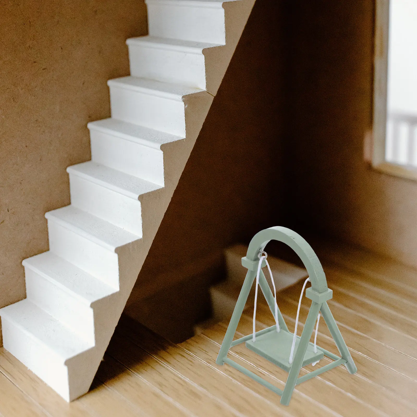 Miniature Wooden Swing Natural Finish for Dollhouse Garden Decoration DIY Craft Micro Landscape Simulation Prop Accessory
Miniature Wooden Swing Natural Finish for Dollhouse Garden Decoration DIY Craft Micro Landscape Simulation Prop Accessory