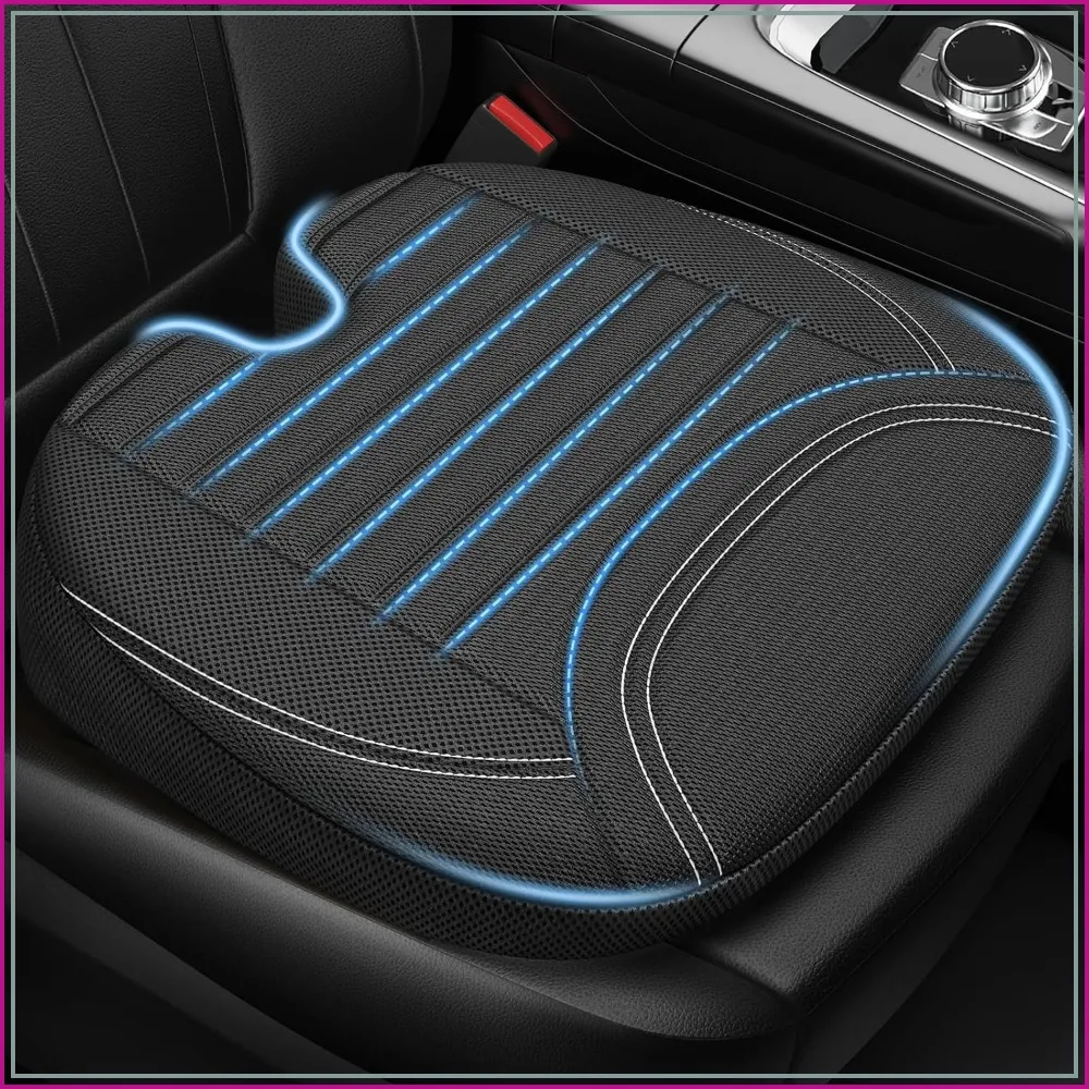 Wedge Car Seat Cushion for Tailbone Pain Relief & Better Visibility, Ergonomic Memory Foam, Breathable Channel Design, Non-Slip, Fits Car SUV Truck
Wedge Car Seat Cushion for Tailbone Pain Relief & Better Visibility, Ergonomic Memory Foam, Breathable Channel Design, Non-Slip, Fits Car SUV Truck