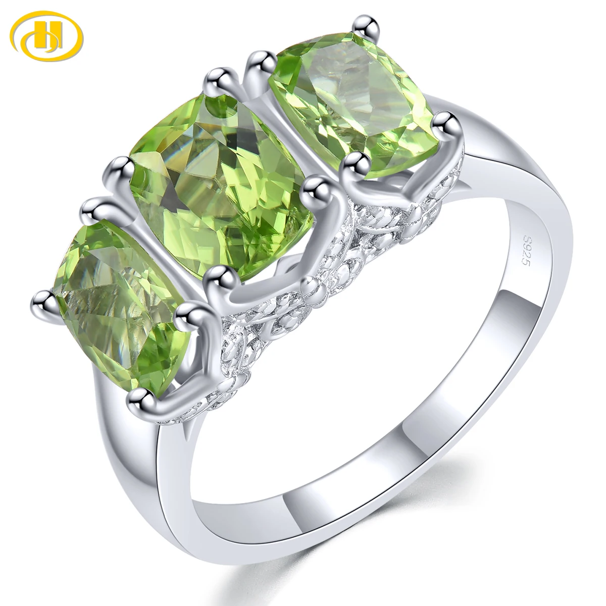 Natural Peridot Sterling Silver Rings Rhodium Plated 3.5 Carats Genuine Birthstone Women S925 Fine Jewelry Daily Decorations
Natural Peridot Sterling Silver Rings Rhodium Plated 3.5 Carats Genuine Birthstone Women S925 Fine Jewelry Daily Decorations