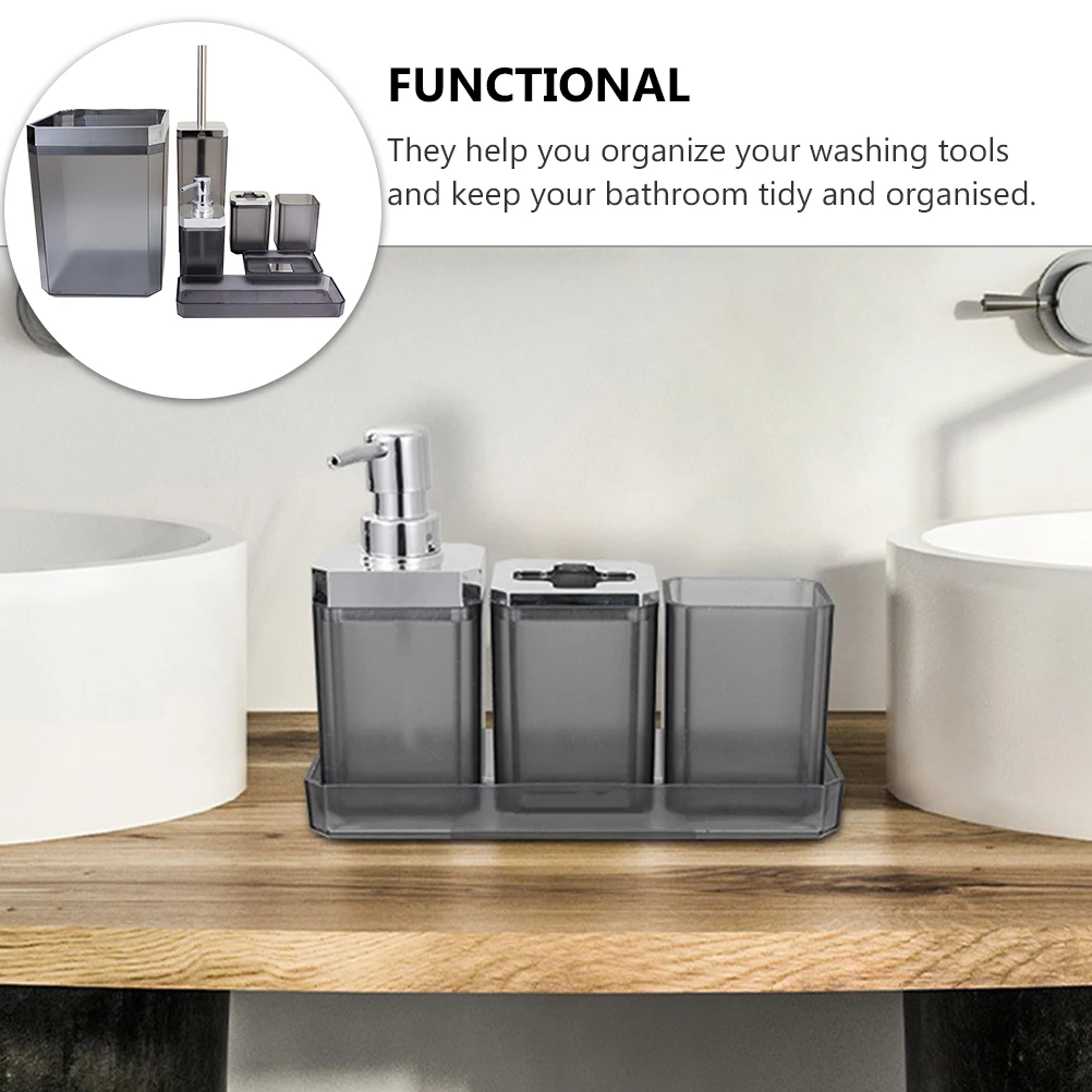 Bathroom Kit Toothbrush Cups Home Liquid Bottle Trash Can High Quality Smooth Surface Multipurpose Washing for Home
Bathroom Kit Toothbrush Cups Home Liquid Bottle Trash Can High Quality Smooth Surface Multipurpose Washing for Home