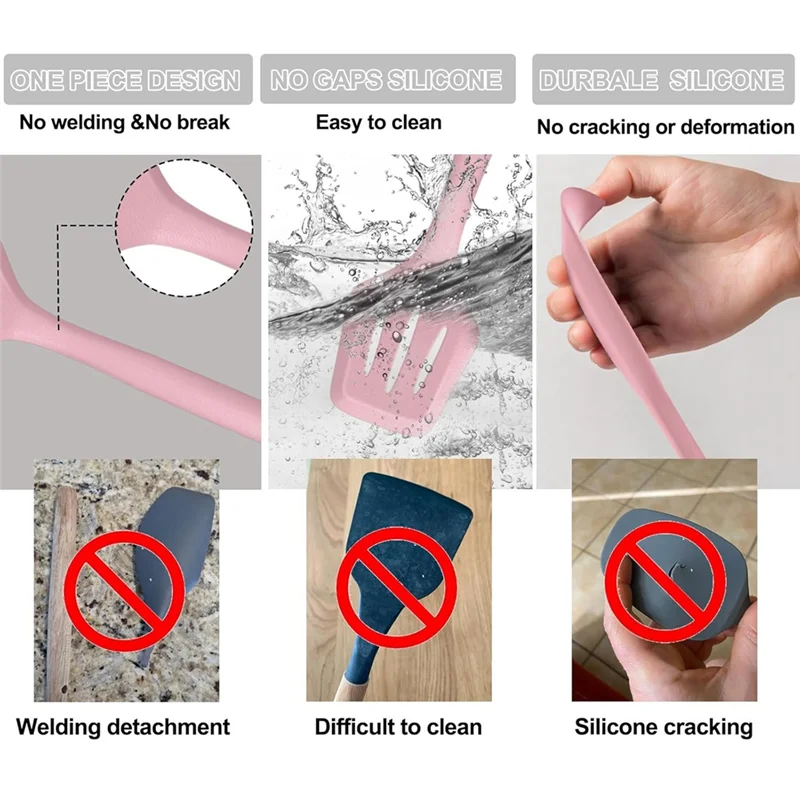 Набор силиконовых кухонных лопаток ABGE, 22 шт., термостойкая антипригарная посуда с держателем (розовая)
Набор силиконовых кухонных лопаток ABGE, 22 шт., термостойкая антипригарная посуда с держателем (розовая)