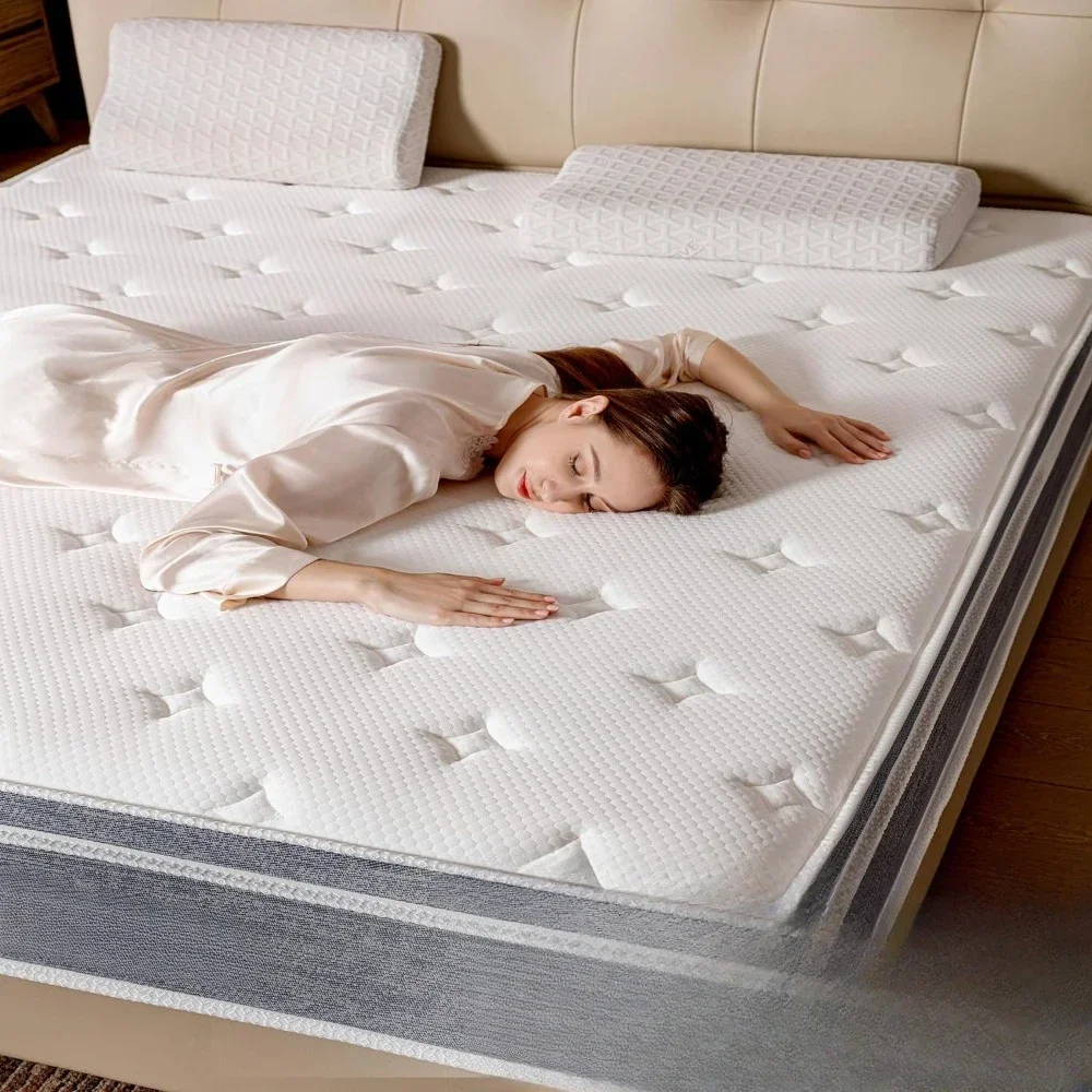 Gel Memory Foam Medium Firm Grey Hyrid Mattress,Adaptive Support Breathable Cooling Queen Mattress,10 Inch Queen Mattresses
Gel Memory Foam Medium Firm Grey Hyrid Mattress,Adaptive Support Breathable Cooling Queen Mattress,10 Inch Queen Mattresses