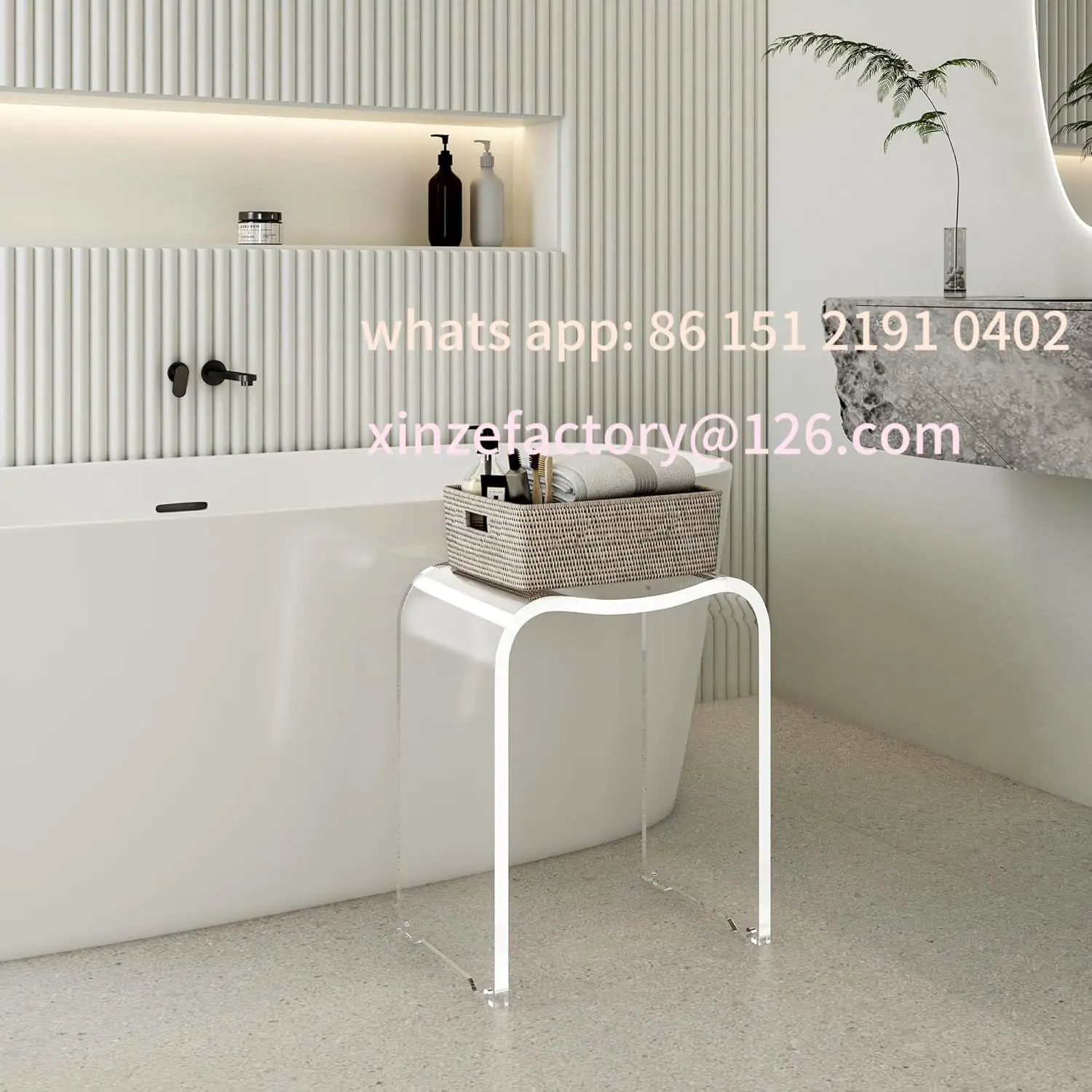 Customizable acrylic stool transparent bathroom shower stool non-slip durable modern simple dressing stool home
Customizable acrylic stool transparent bathroom shower stool non-slip durable modern simple dressing stool home