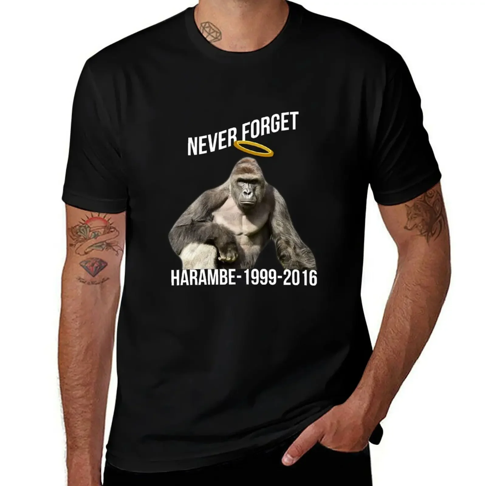 Harambe Never Forget T-Shirt hippie clothes sublime new edition street wear workout shirts for men
Harambe Never Forget T-Shirt hippie clothes sublime new edition street wear workout shirts for men