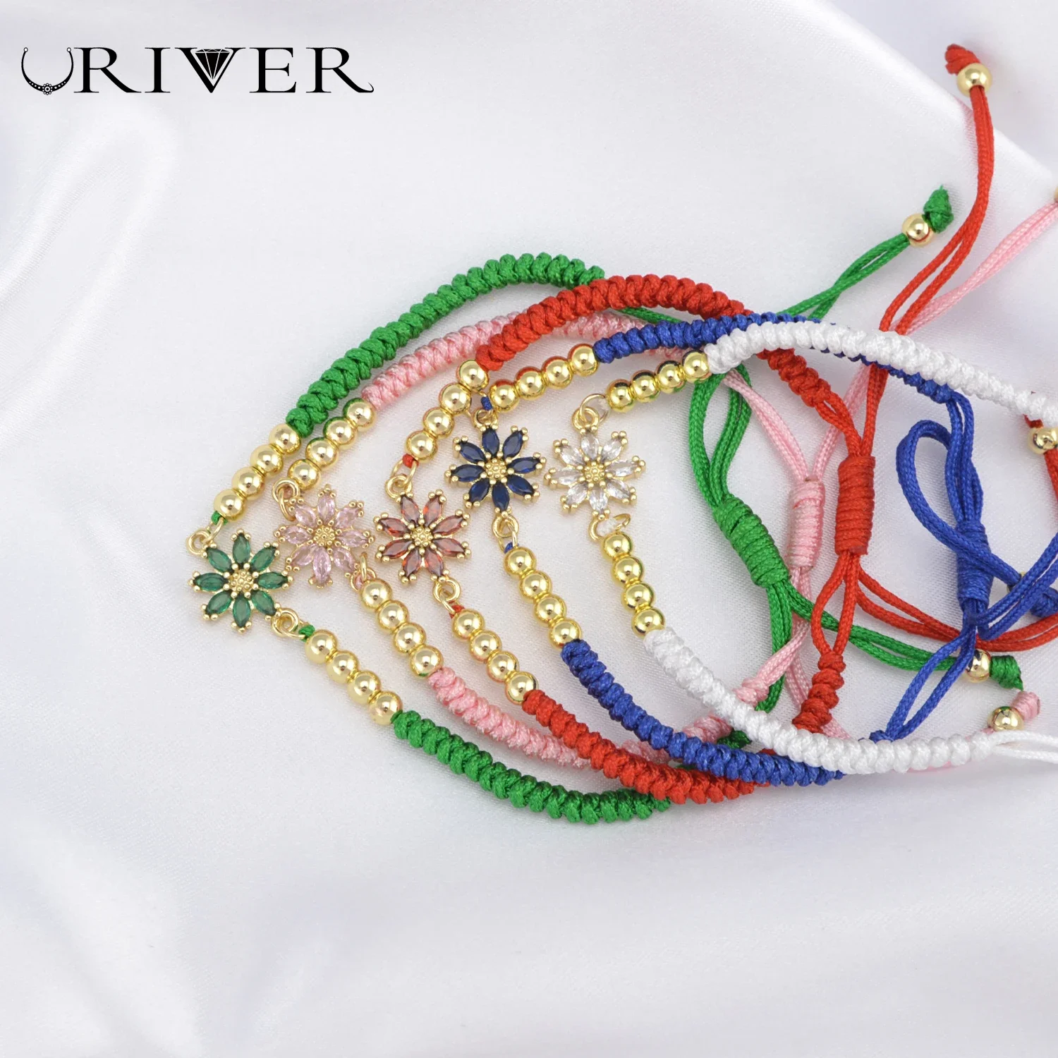 Multicolor Flowers Bracelets for Women Green Red White Adjustable Silk Rope Bracelet Lover Jewelry Couple Friend Gift Wrist Cord
Multicolor Flowers Bracelets for Women Green Red White Adjustable Silk Rope Bracelet Lover Jewelry Couple Friend Gift Wrist Cord