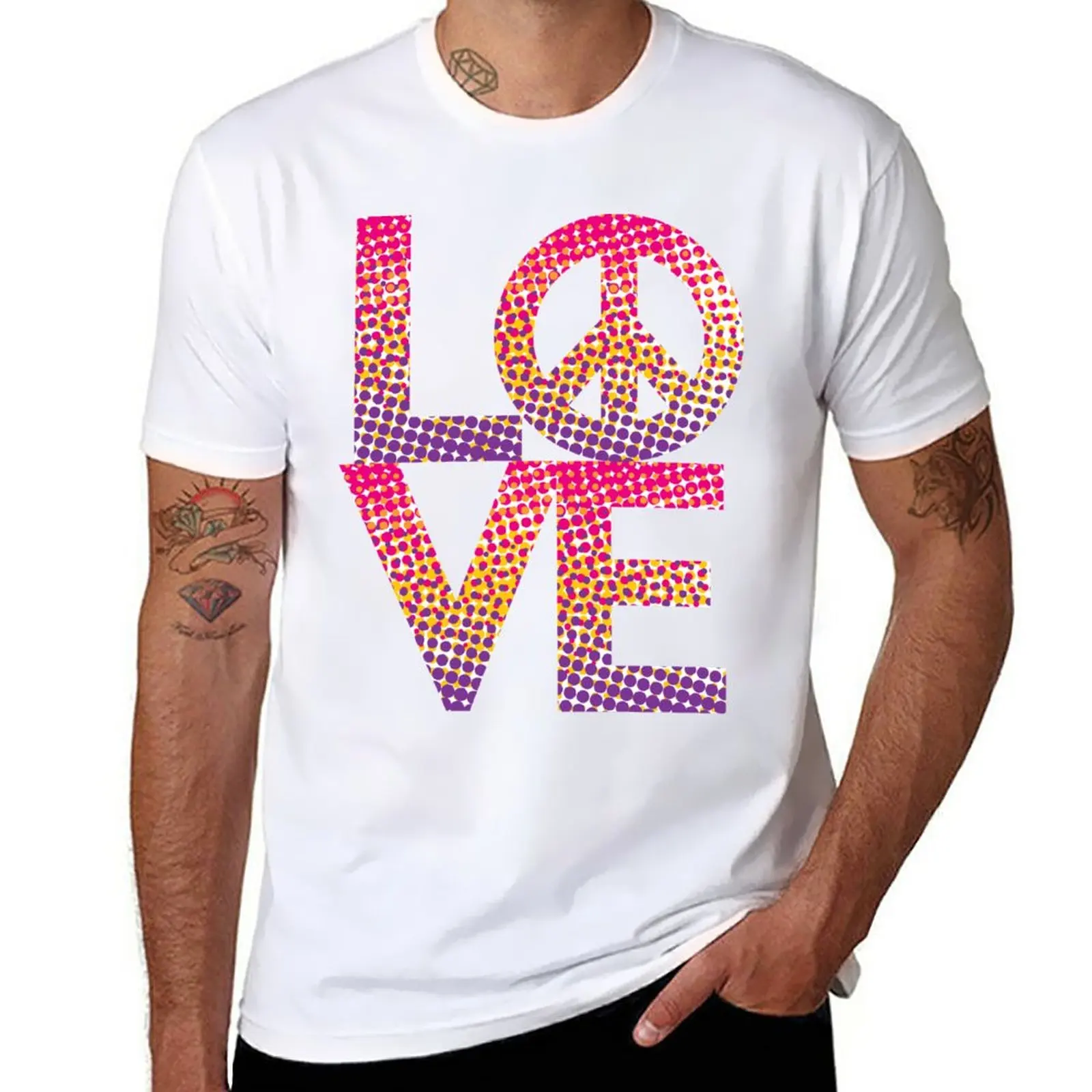 New LOVE Peace Color Halftone T-Shirt t-shirts man vintage t shirt cute tops mens tall t shirts
New LOVE Peace Color Halftone T-Shirt t-shirts man vintage t shirt cute tops mens tall t shirts