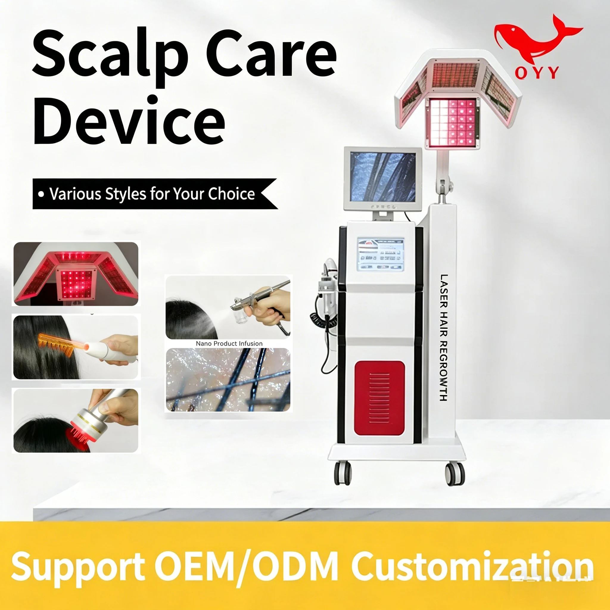 6-in-1 Scalp Care Anti Hair Loss Machine for Scalp Analysis and Treatment of Hair Growth Used in Spa Salons and Beauty Salons
6-in-1 Scalp Care Anti Hair Loss Machine for Scalp Analysis and Treatment of Hair Growth Used in Spa Salons and Beauty Salons