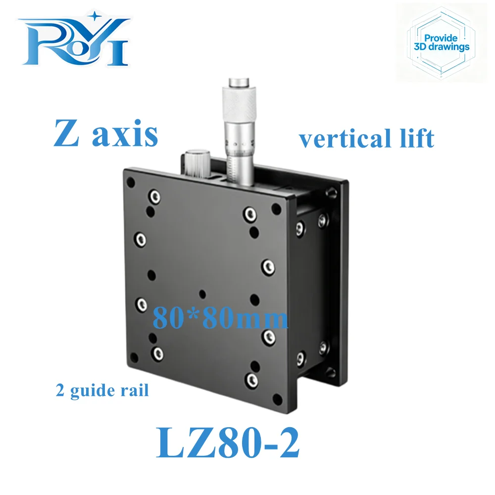 Z Axis 80mm LZ80-2 Sliding Table 2-Rail Optical Displacement Platform High Precision Fine‑Tuning Height Adjustable Lifting Stage
Z Axis 80mm LZ80-2 Sliding Table 2-Rail Optical Displacement Platform High Precision Fine‑Tuning Height Adjustable Lifting Stage