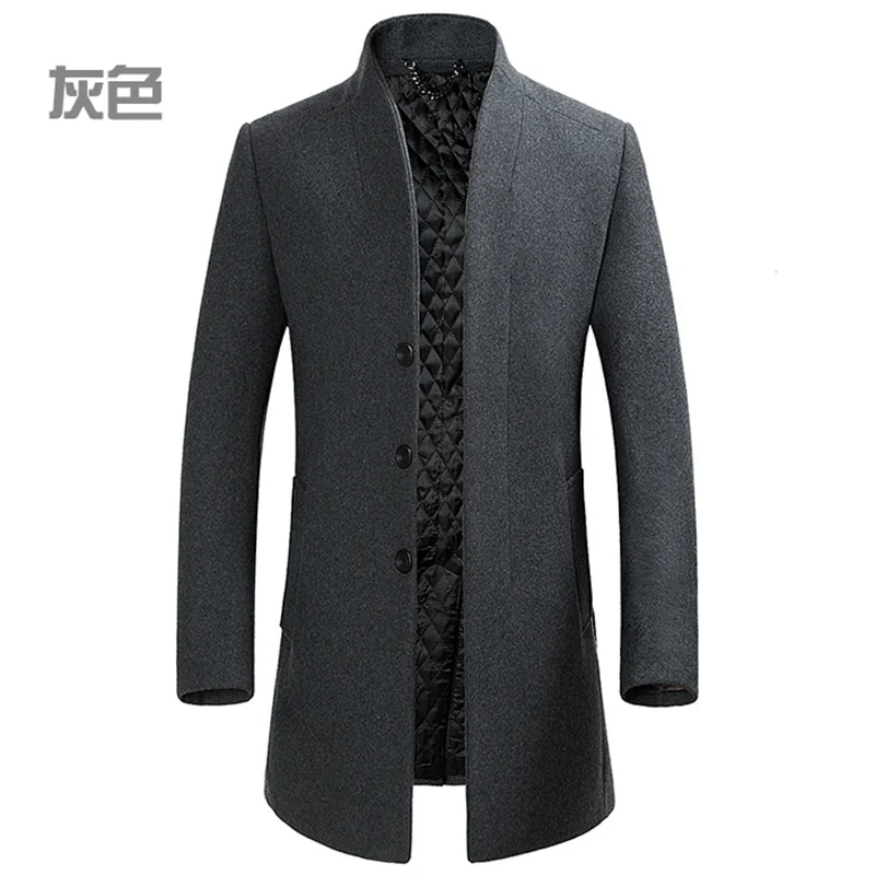 Men's Wool Outwear Autumn and Winter Mid-Length Windbreaker Casual Single-Breasted Long-Sleeved Stand-Up Collar Outwear Men's Slim Woolen Outwear Cashmere Jacket
Men's Wool Outwear Autumn and Winter Mid-Length Windbreaker Casual Single-Breasted Long-Sleeved Stand-Up Collar Outwear Men's Slim Woolen Outwear Cashmere Jacket