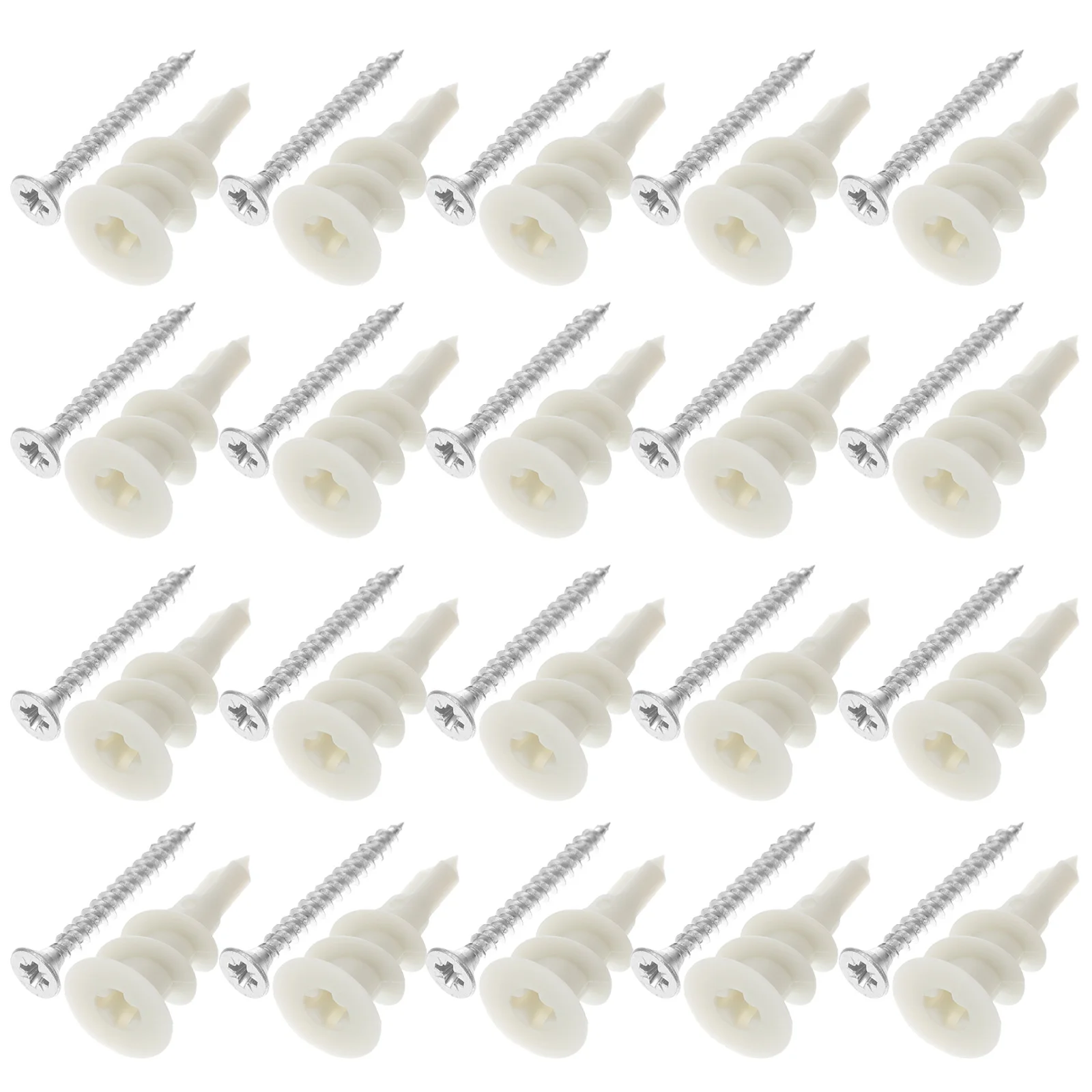 20 Sets Spiral Expansion Screw Kit Plasterboard Screws Drywall Anchors Self Drilling
20 Sets Spiral Expansion Screw Kit Plasterboard Screws Drywall Anchors Self Drilling
