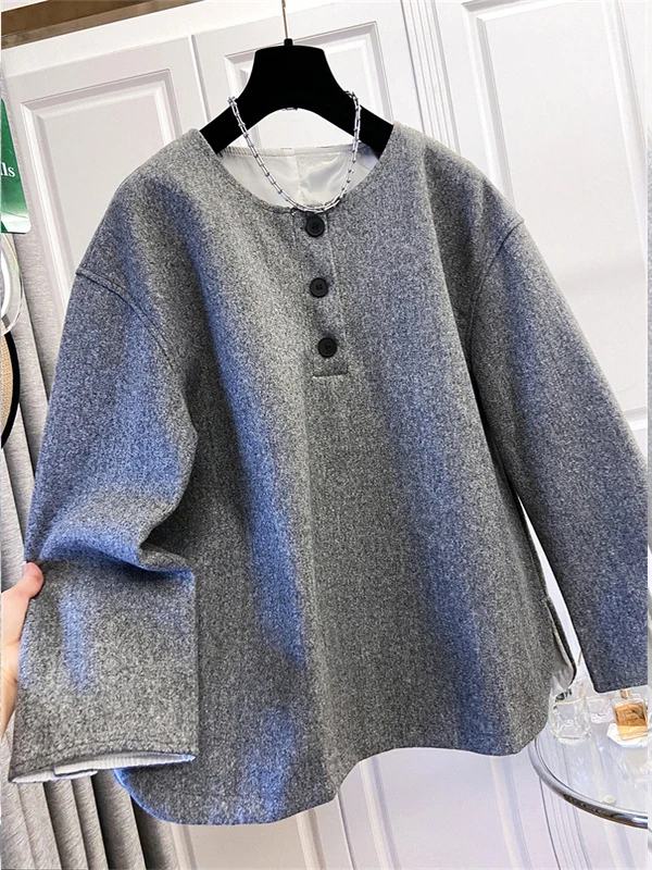 plus Size Women's round Neck Sweater Warm Woolen Thickened Loose Slimming Belly Covering Versatile Top for Autumn Season
plus Size Women's round Neck Sweater Warm Woolen Thickened Loose Slimming Belly Covering Versatile Top for Autumn Season