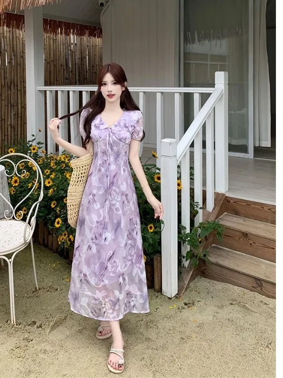 plus Size Women's Summer Floral Tie Dye Dress Waist Cinched Long Skirt Korean Style Commute High Waist Short Sleeve Midi Dress
plus Size Women's Summer Floral Tie Dye Dress Waist Cinched Long Skirt Korean Style Commute High Waist Short Sleeve Midi Dress