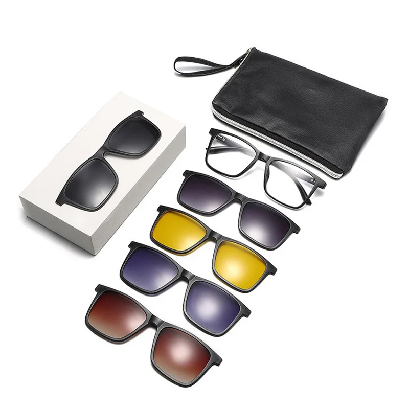 Новые 6 в 1, магнитные красочные поляризационные солнцезащитные очки на клипсе для вождения, очки ночного видения, солнцезащитные очки на клипсе, оправа для близорукости
Новые 6 в 1, магнитные красочные поляризационные солнцезащитные очки на клипсе для вождения, очки ночного видения, солнцезащитные очки на клипсе, оправа для близорукости