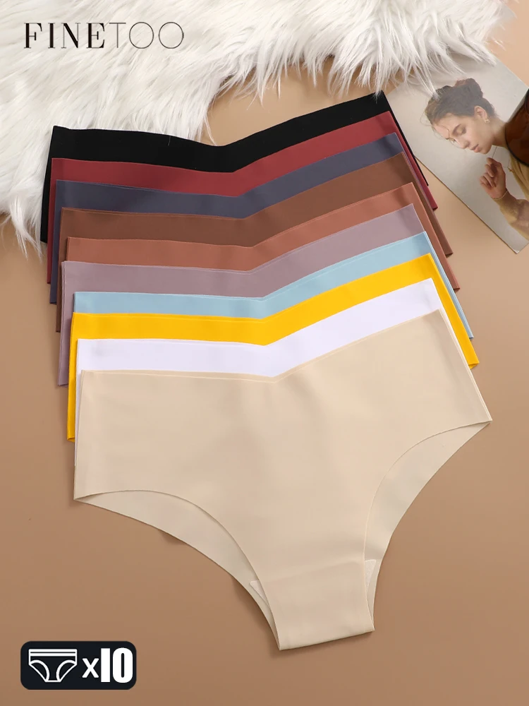 10pcs Women Seamless Ice Silk Panties Ultra-thin Breathable Underwear Sexy V-Waist Stretch Briefs Female Solid Lingerie Hot Sale
10pcs Women Seamless Ice Silk Panties Ultra-thin Breathable Underwear Sexy V-Waist Stretch Briefs Female Solid Lingerie Hot Sale