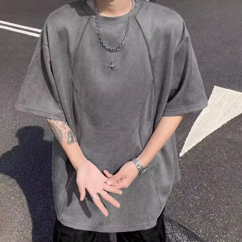 Male Women's T-Shirt Men And Women Reflective Strip With Rivet Star Regular Short Sleeve Slight Stretch Fashion
Male Women's T-Shirt Men And Women Reflective Strip With Rivet Star Regular Short Sleeve Slight Stretch Fashion