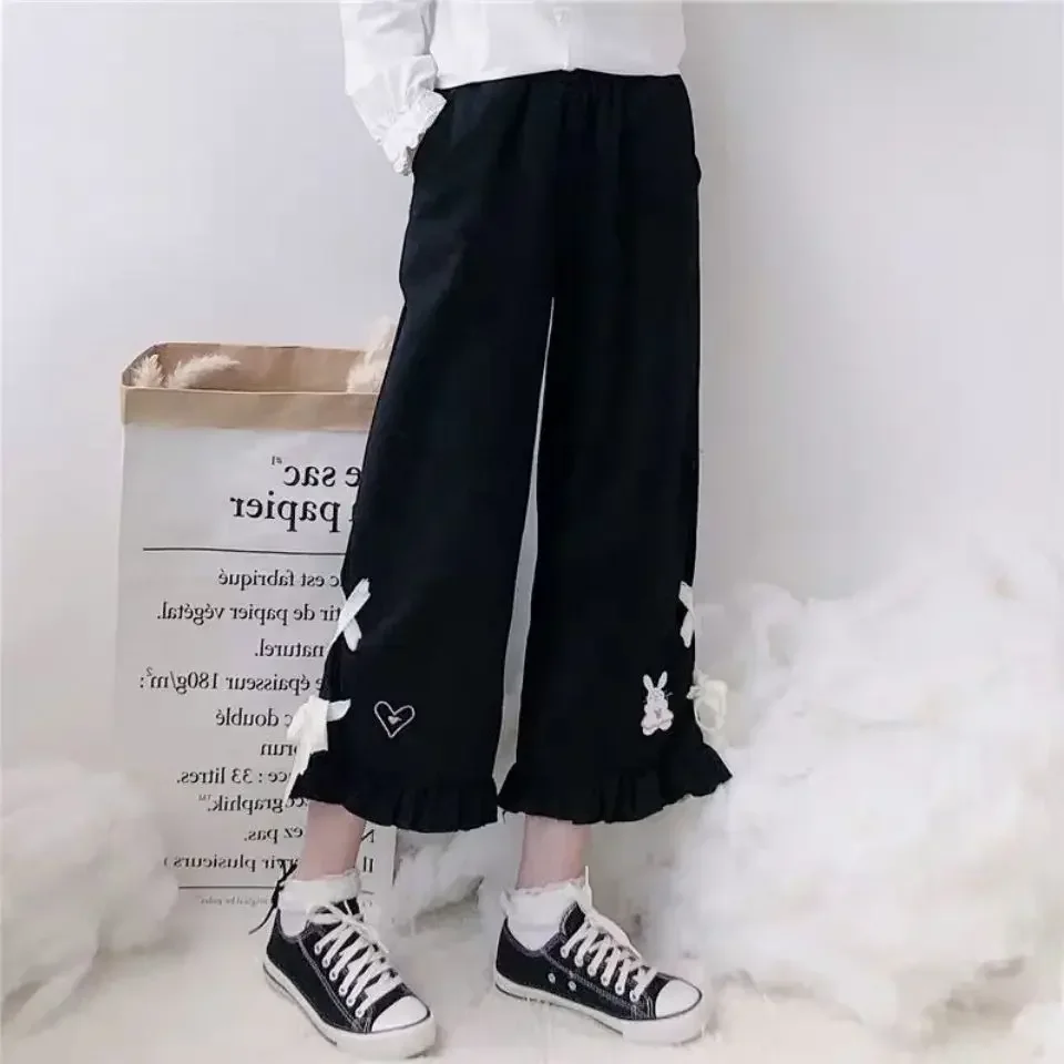 Japanese Style Ankle-Length Loose Casual Student Straight Bloomers Sweet Cute Female Trousers 2025 New Women Pants
Japanese Style Ankle-Length Loose Casual Student Straight Bloomers Sweet Cute Female Trousers 2025 New Women Pants