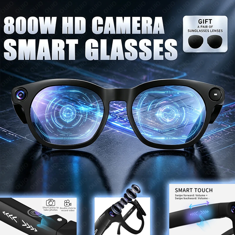 CY03 AI Smart Glasses Audio&Video Translation Call 800W Camera 1080P Recording Intelligent Q&A Music Playback Smartglasses
CY03 AI Smart Glasses Audio&Video Translation Call 800W Camera 1080P Recording Intelligent Q&A Music Playback Smartglasses
